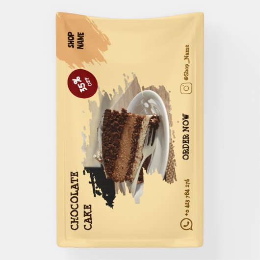 Cake Shop Custom Editierbare Banner (Vertikal)