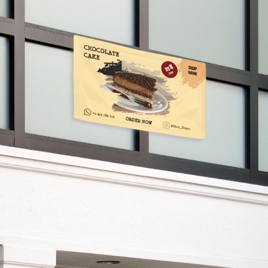 Cake Shop Custom Editierbare Banner (Äußeres Gebäude)