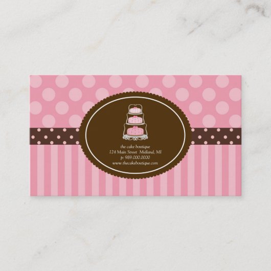Cake Shop oder Bakery Business Cards Visitenkarte (Vorderseite)