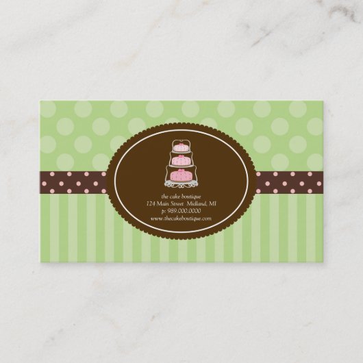 Cake Shop oder Bakery Business Cards Visitenkarte (Vorderseite)