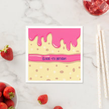 Cake Slice Cartoon Kindergeburtstag Party pink
