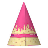 Cake Slice Cartoon Süßer Kindergeburtstag Partyhütchen (Rückseite)