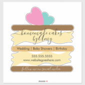 Cake Slice Logo Bakery Business Car Decal Aufkleber (Blatt)