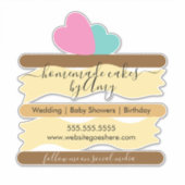 Cake Slice Logo Bakery Business Car Decal Aufkleber (Vorderseite)