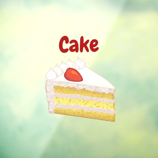 Cake Slice mit Individuelle Name, Business oder Sl Fensteraufkleber (Blatt 3)