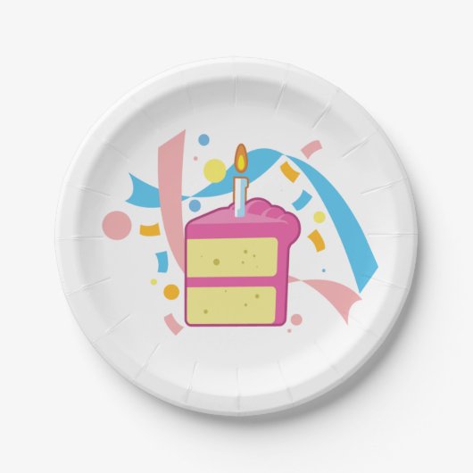 Cake Slice Pappteller (Vorderseite)