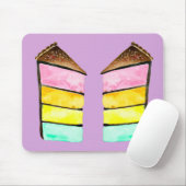 Cake Slice Regenbogenkuchen Art Mousepad (Mit Mouse)