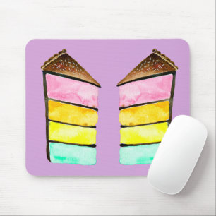 Cake Slice Regenbogenkuchen Art Mousepad