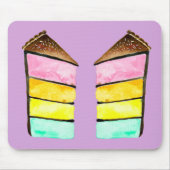 Cake Slice Regenbogenkuchen Art Mousepad (Vorne)