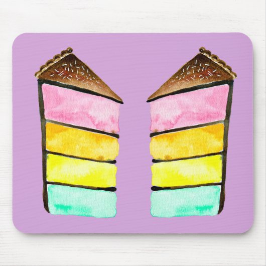Cake Slice Regenbogenkuchen Art Mousepad (Vorne)