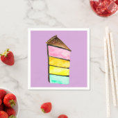 Cake Slice Regenbogenkuchen Art Serviette (Beispiel)