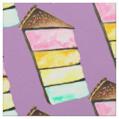 Cake Slice Regenbogenkuchen Art Stoff (Nahaufnahme)