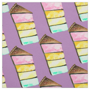Cake Slice Regenbogenkuchen Art Stoff