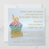 Cake Smash Party 30. Geburtstag Einladung (Vorderseite)