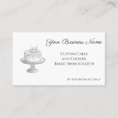 Cake Stand Eleganery White Custom QR Code Visitenkarte (Vorderseite)
