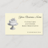 Cake Stand Eleganery Yellow Custom QR Code Visitenkarte (Vorderseite)