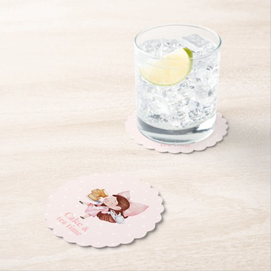 Cake & Tee Time skallopierter Untersetzer (Vor Ort)