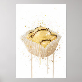 Cake Wall Art Print 'French Fancie Lemon' Poster