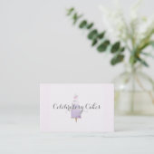 Cake water color Business Card Visitenkarte (Stehend Vorderseite)