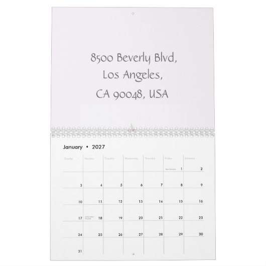 Cake Water Color Business Kalender (Jan 2027)