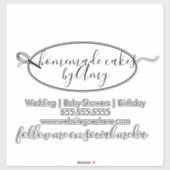 Cake Whisk Circle Logo Bakery Business Car Aufkleber (Blatt)