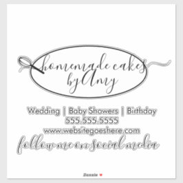 Cake Whisk Circle Logo Bakery Business Car Aufkleber