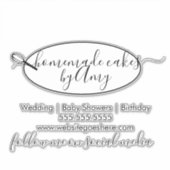 Cake Whisk Circle Logo Bakery Business Car Aufkleber (Vorderseite)