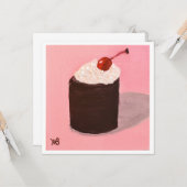  Cake with Cherry on Top Karte (Vorderseite/Rückseite Beispiel)