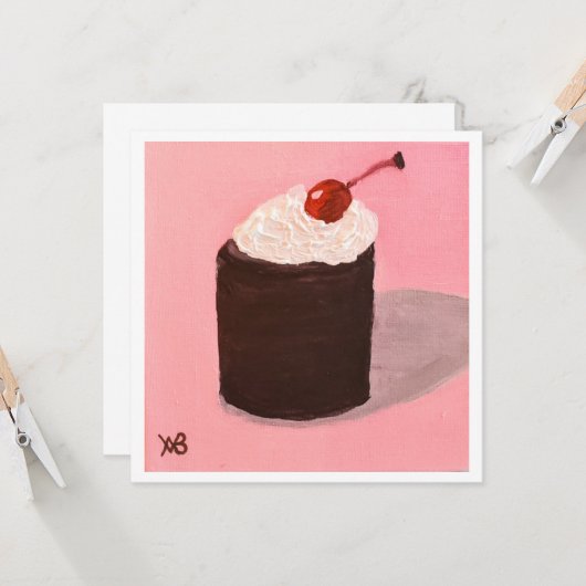  Cake with Cherry on Top Karte (Vorderseite/Rückseite Beispiel)