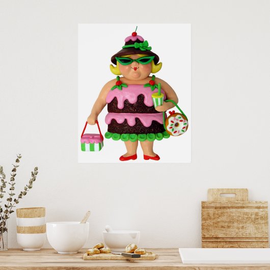 Cake Woman Poster (Küche)