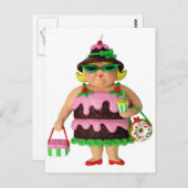 Cake Woman Postkarte (Vorne/Hinten)