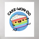 Cake-won-do Funny Taekwondo Cake Pun Poster (Vorne)