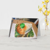 "Cakefowl" Dankeschön Karte (Gelbe Blume)