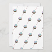 Cakepop Geschlechtsenthüllung Er oder Sie Einladun Einladung (Rückseite)
