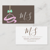 Cakepop Logo-Bogen-Fahnen-Kuchen-Dekorateur-Wirbel Visitenkarte (Vorne/Hinten)