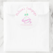 Cakepop Logo Sprinklen hausgemachte Bäckerei Wirbe Runder Aufkleber (Tasche)