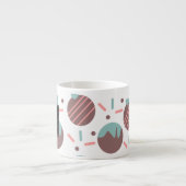 Cakepop Sprinkles Herz Confetti Muster Monogramm Espressotasse (Vorderseite)
