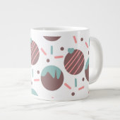 Cakepop Sprinkles Herz Confetti Muster Monogramm Jumbo-Tasse (Vorderseite Rechts)