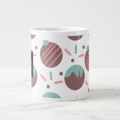 Cakepop Sprinkles Herz Confetti Muster Monogramm Jumbo-Tasse (Vorderseite)