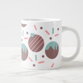 Cakepop Sprinkles Herz Confetti Muster Monogramm Jumbo-Tasse (Rechts)