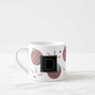 Cakepop Streusel Herz Konfetti Muster Monogramm Espressotasse