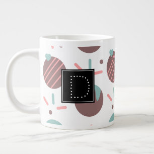 Cakepop Streusel Herz Konfetti Muster Monogramm Jumbo-Tasse