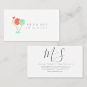 Cakepops Backkuchendekoration Wirbel Visitenkarte (Vorne/Hinten)