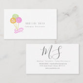 Cakepops Plätzchen-Backen-Kuchen-Dekorateur-Wirbel Visitenkarte (Vorne/Hinten)