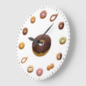 Cakes and Donuts Themed Große Wanduhr (Winkel)