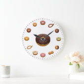 Cakes and Donuts Themed Große Wanduhr (Zuhause)
