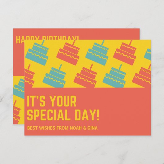 Cakes Birthday Postkarte (Vorne/Hinten)