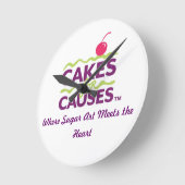 Cakes/Cakes/Causes Logo Clock Runde Wanduhr (Winkel)