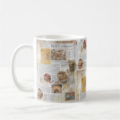 Cakes & Coffee Vintag Ephemera Decoupage Kaffeetasse (Links)