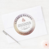 Cakes Cupcake Bakery Ingredients List Food Label Runder Aufkleber (Umschlag)